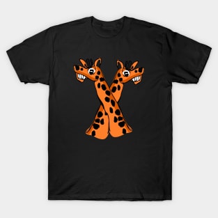 Graceful Encounter - Two Giraffes T-Shirt